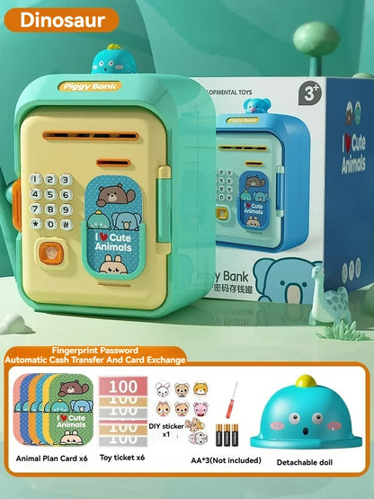 Electronic Piggy Bank Children's Cash Box Password Safe Smart Fingerprint Piggy Bank Automatic Banking Children's Gift Money Box