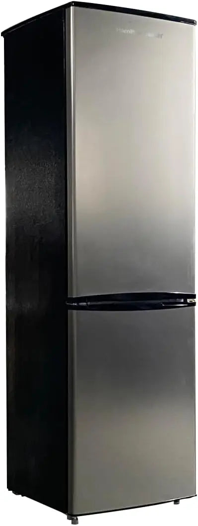 Compact 9.2 Cu Ft Refrigerator with Bottom Freezer, Stainless Steel
