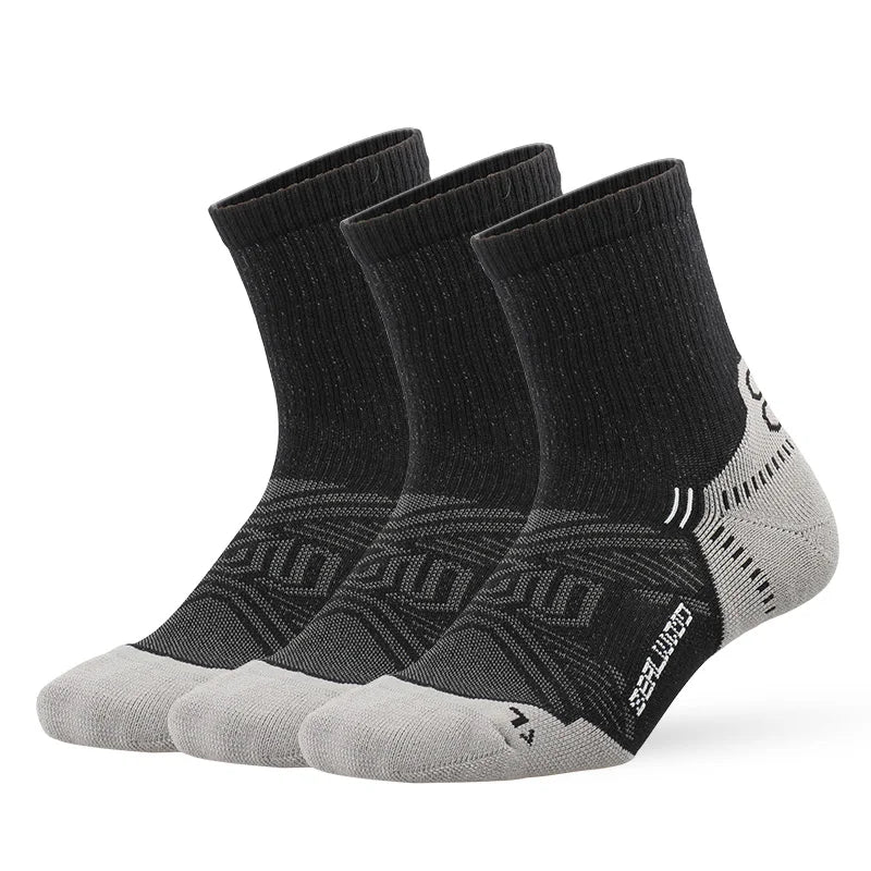 ZEALWOOD Running Cotton Socks Men's Women's Breathable Cushion No Show/Ankle/Crew Antibacterial Moisture Wicking Socks 3 Pairs