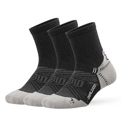 ZEALWOOD Running Cotton Socks Men's Women's Breathable Cushion No Show/Ankle/Crew Antibacterial Moisture Wicking Socks 3 Pairs