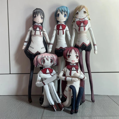 Anime Kaname Madoka Plush Toys Miki Sayaka Tomoe Mami Akemi Homura Figure Magical Girl Toy Abstract Doll DIY Model Birthday Gift