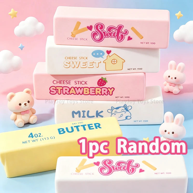 Butter Squishy Tabas Squishy Toys Anti Stress Squeeze Toy Butter Chocolate Fidget Toy Soft Sensory Food Squishies Toy Gift