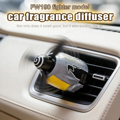 FW190 Rotating Propeller Plane Car Air Fresheners Vent Clip Ornament Decorations Accessories Perfume Fragrance Diffuser