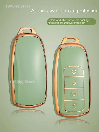 Car Key Holder Keychain For Chery Jaecoo 7 J7 Silicone TPU Case Key