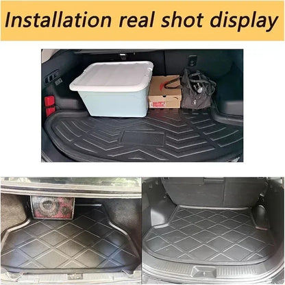 Car Rear Trunk Mat For Tesla Model 3 2019-IN 2025 2024 Waterproof Boot Luggage Tray Rug Floor Liner Pads Cargo Cover Accessories
