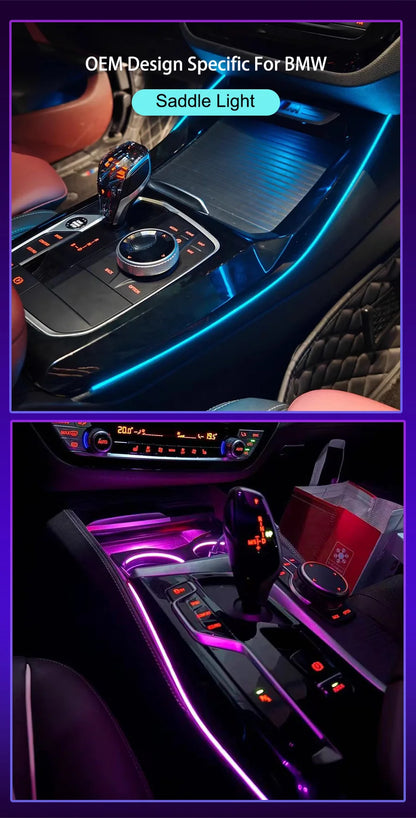 11 Colour Center Console Ambient Light Saddle light  for BMW 5 6 Series X3 X4 iX3, G30 G31 G32 G01 G02 G08 Ambient Light Upgrade