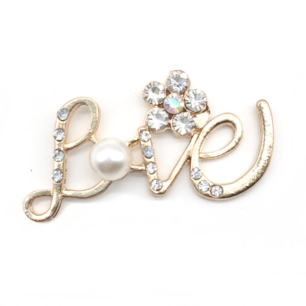 Metal Rhinestone Pearl Chain Butterfuly Crown Shoe Charms for Clogs Sandals Decoration Shoe Buckle for Girls Gift