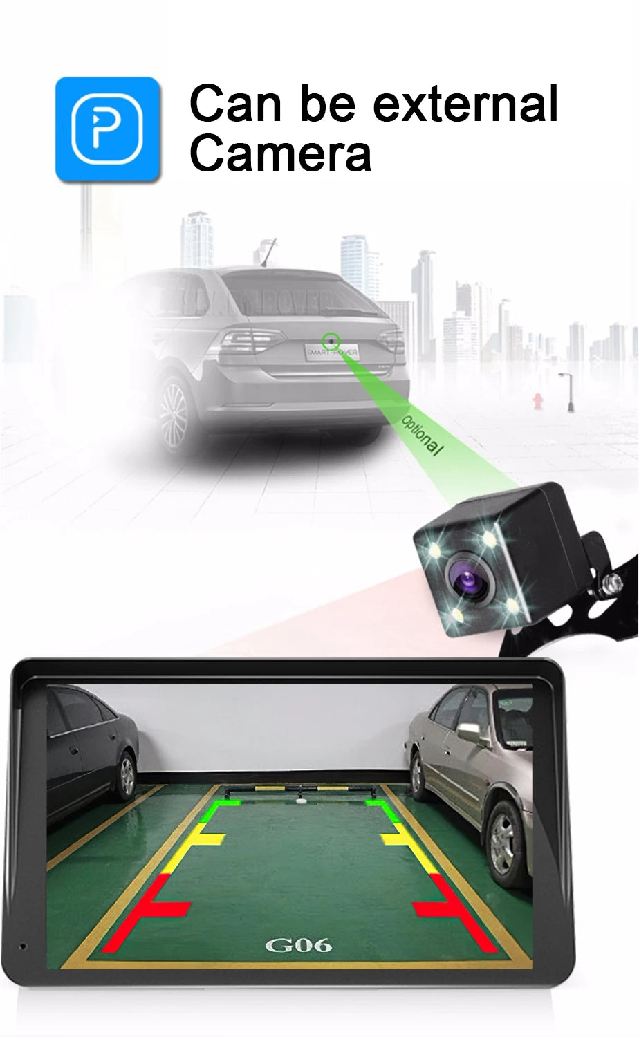 7" / 9" Portable Wireless Carplay Android Auto Car Radio Multimedia Player IPS Touch Screen AUX USB Bluetooth Mirror Link AHD