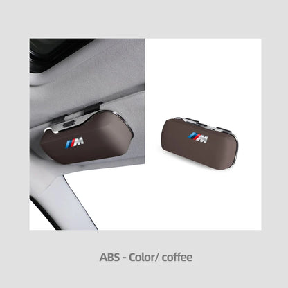 Multifunction Car Glasses Box Portable Car Sunglasses Holder Car Driving Glasses Holder Eyeglass Case Sun Visor For Model Y BMW