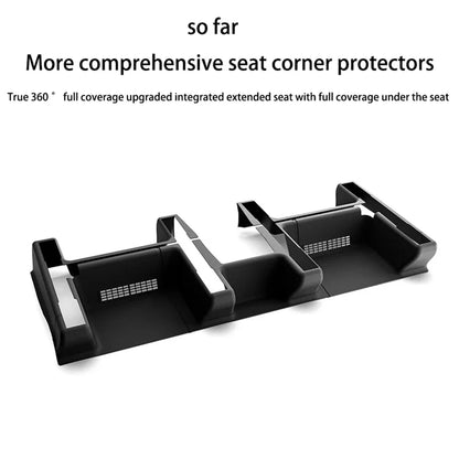 For Tesla Model Y Juniper 2025 2026 TPE Under Seat Corner Guard Seat Slide Rails Protector Cover Anti-Kick Flocking Accessories
