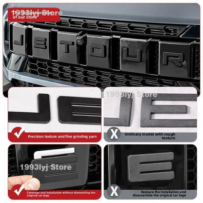For Chery Jetour Traveller T2 Styling Plastic Rear Emblem Front Grille Badge High-end Decals Auto Exterior Decoration