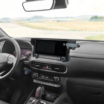 Special For Hyundai Kona 2017-2023 Phone Holder Central Navigation Fixed Base GPS Stand Mobile Phone Mounts Smartphone Bracket