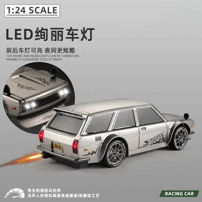 1:24 Scale 4WD Remote Control Retro Wagon Drift Car Off Road Racing Car With Proportional Throttle Toy For Kids And Adults