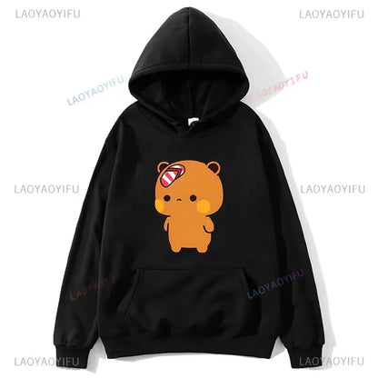 Couple Hoodies Bubu Dudu hoodie Sweatshirt Cartoon Kawaii Print Pullover Harajuku Men Women Sudaderas warm fleece hooded