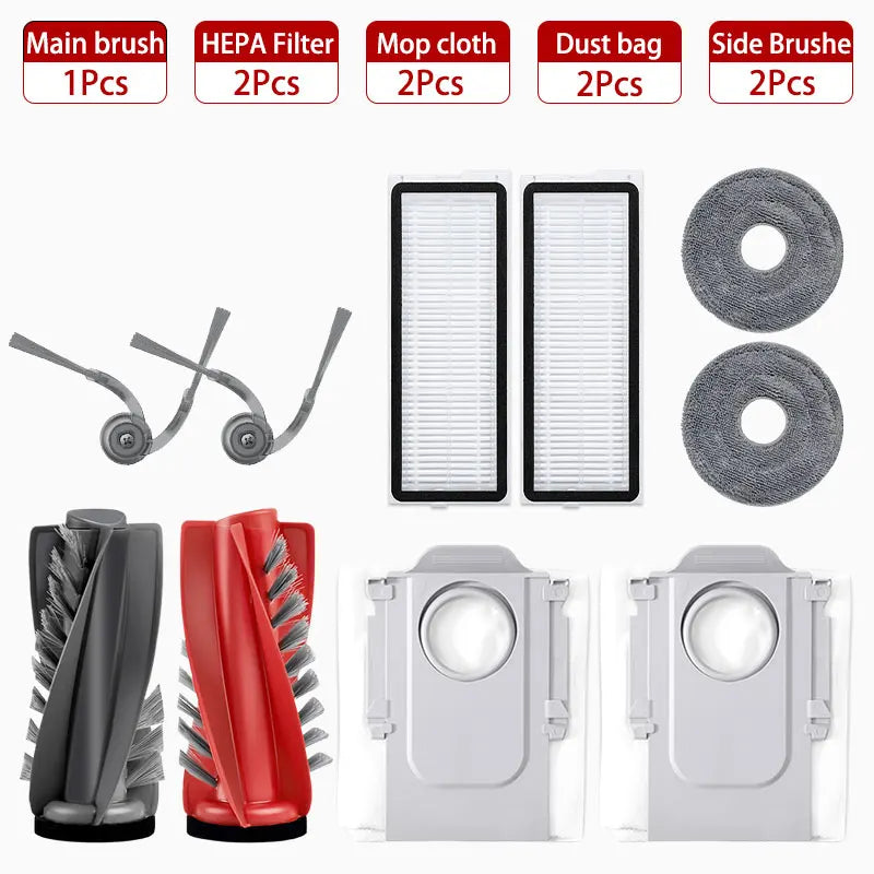 Fit For (Roborock Qrevo Edge / EdgeC / Edge S5A / 5V1 / Curv) Vacuum Parts Main Roller Side Brush Hepa Filter Mop Cloth Dust Bag