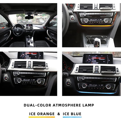 For BMW 3 4 Series F30 F35 F31 Center Console AC Panel Ambient Light Radio Trim LED Dashboard Atmosphere Lamp 2012-2019