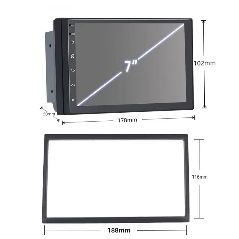 7''  For VW Polo MK4 2001-2007 Car Radio Stereo Android 15 Auto Navi CarPlay Wifi Rear Camera Head Unit GPS FM BT Google Map FM