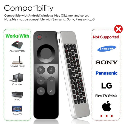 MRSVI W3 Voice Air Mouse Remote Control 2.4G English Arabic Handheld Mini Wireless Keyboard for Android TV BOX/Windows/PC