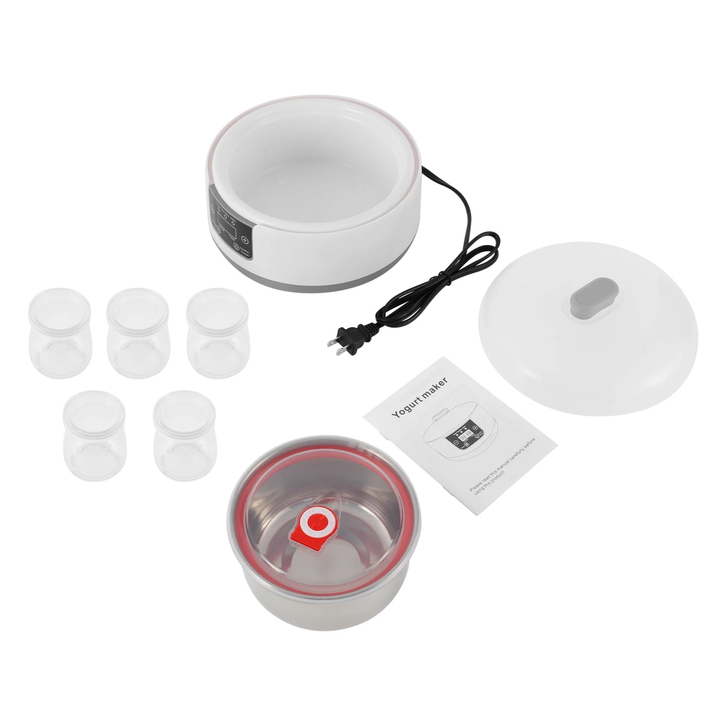 Electric Yogurt Maker+15W Power, Yogurt Maker+1.2L Capacity, Yogurt Maker Machine+21-45℃ Temp, For Homes Apartments Making Yogurt Rice Wine Natto