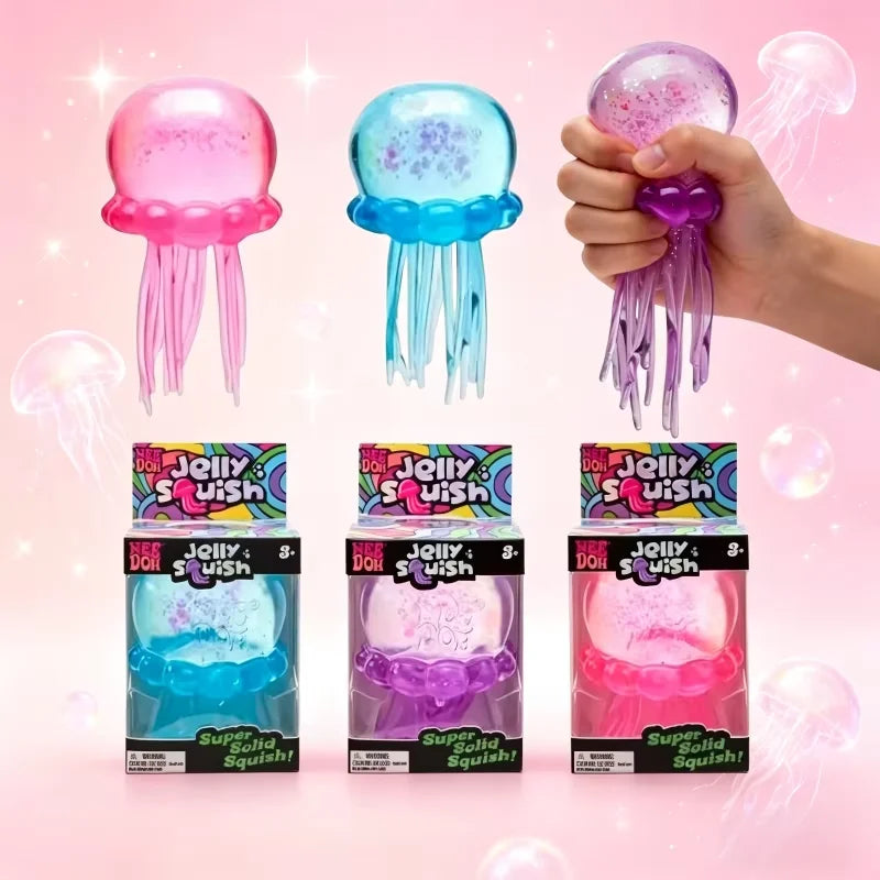 NeeDoh Jellyfish Fidget Toy for Kids And Adults Soft Jelly Squeeze Water Sensory Stress Relief Squish Toy
