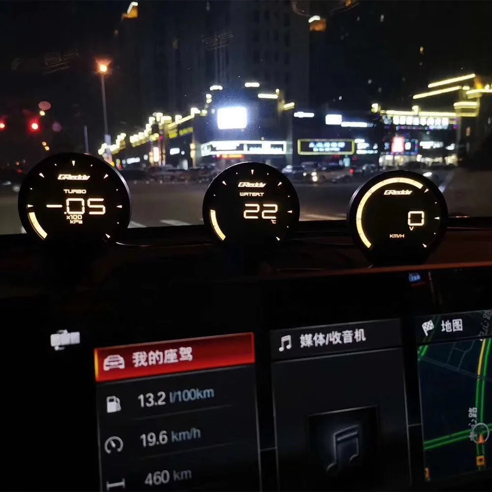 Greddi Sirius 7 Colors LCD Head Up Display Boost Water&Oil Temp Oil Press RPM Fuel Pressure Air-fuel ratio EGT Gauge  ﻿