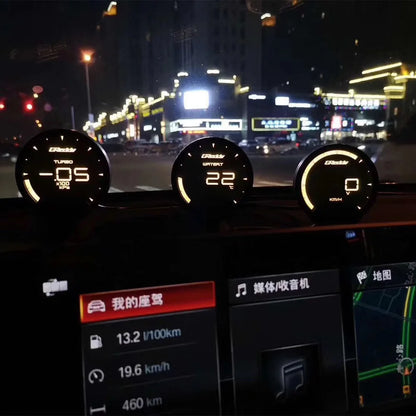 Greddi Sirius 7 Colors LCD Head Up Display Boost Water&Oil Temp Oil Press RPM Fuel Pressure Air-fuel ratio EGT Gauge  ﻿