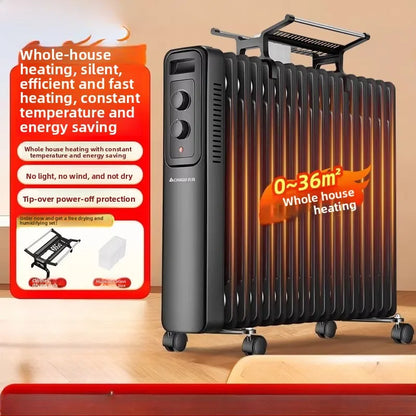 Oil-filled radiator heater household energy-saving fan heater indoor fast-heating electric oil  gas heater 2025 new model.