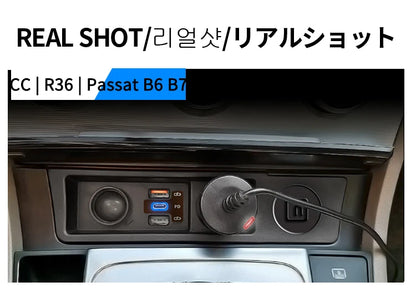 LOYEUANR For VW passat B6 B7  CC R36 Car Charger Cigarette lighter USB Fast Charging Type C  Power Adapter