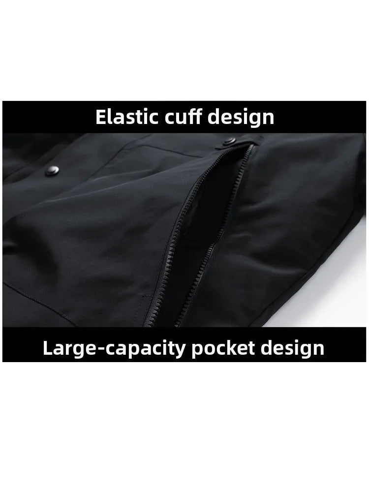 Paul 2026 Men's Thickened down Cotton Jacket Hooded Warm Workwear Ultra-Thick Outerwear Fashionable Urban Style Polyester Fiber