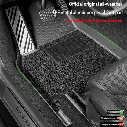 For Tesla NEW Model YL Launch 2026+ Car Floor Mats Car Four Seasons Waterproof Non-slip Floor Mat TPE Special Car Accessories
