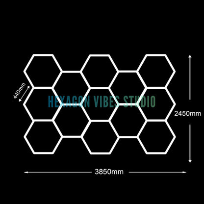 Garage Hexagon LED Light 50000H 6500K Ultra Bright for Home Gym Barbershop Car Detailing Bar Basement Workshop Ceiling Lighting