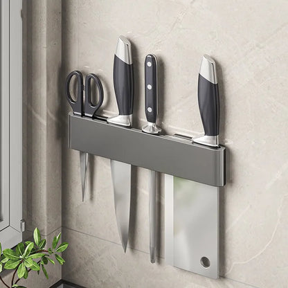 Modern Minimalism Wall-Mounted Kitchen Multi-Functional Shelf Simple Knife Holder Storage Organizer for Kitchen Knives