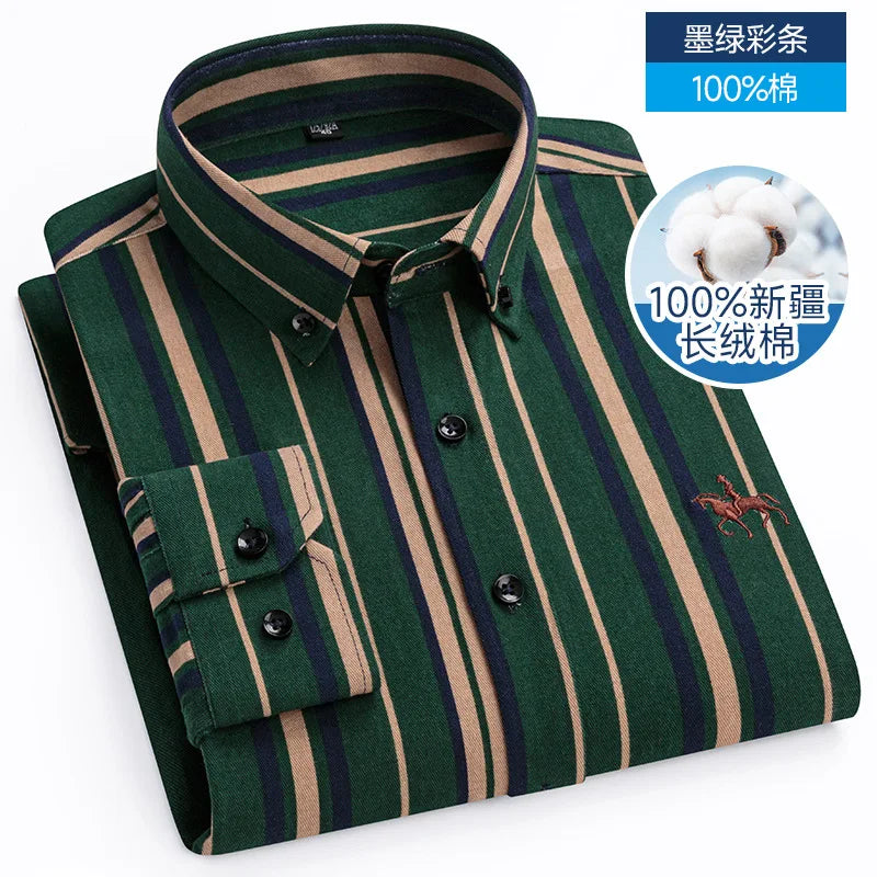 Fashionable Cotton Men's Shirt Long-Sleeved Oxford Soft Comfortable And Breathable Classic Versatile Business Casual Men's Shirt