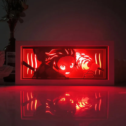 Anime Series Paper-Cut Light Room Bedroom Night Light Remote Control Colorful Light Box Atmosphere Light