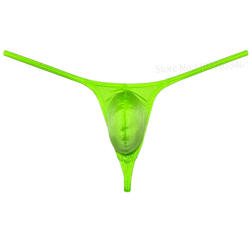 3pcs Men's Thongs Underwear Silky Smooth Bikini Briefs Men G-string Contour Pouch Tangas Mini Underpants Quick-dry Breathable