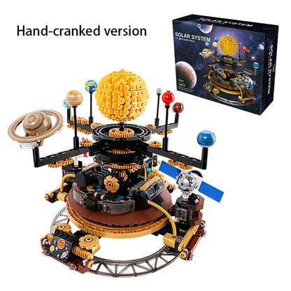 946PCS Electric Solar System Planetarium MOC Building Blocks DIY STEM Educational Home Decor Toy Kids Birthday Gift