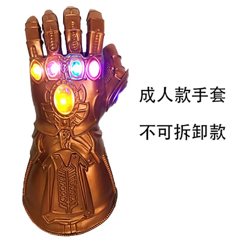 Marvel Iron Man Thanos PVC Infinity Gauntlet Wearable Movable Led Removable Infinity Stones Cosplay Prop Collectible Model Adult