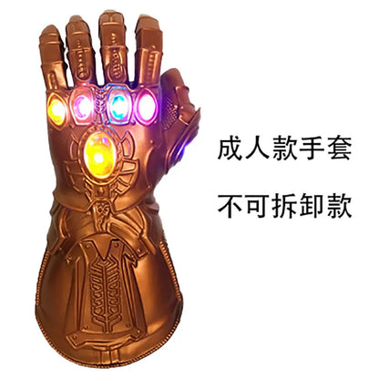 Marvel Iron Man Thanos PVC Infinity Gauntlet Wearable Movable Led Removable Infinity Stones Cosplay Prop Collectible Model Adult