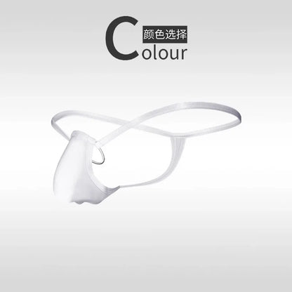 Men's Thongs Underwear Cock Ring Sissy Panties Temperament Sexy Bikini Seamless Penis Ring Perspective Lingeries