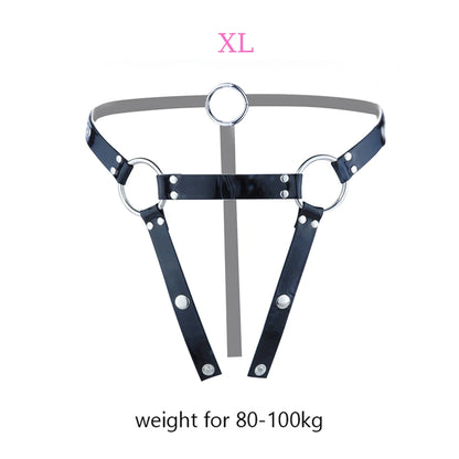 FRKO PU Leather Chastity Belt For Metal Penis Lock Cage Auxiliary Harness Belt Underwear Chastity Accessories BDSM Men Sex Toys