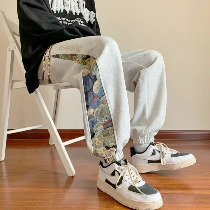 Goth Autumn and Winter Thin Trousers Graphic Grey Summer Man Sports Pants Harem Sweatpants for Men Sweatshirt Jogger Big Tall
