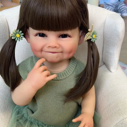 55CM Full Body Soft Silicone Reborn Toddler Doll Raya Lifelike Soft Touch High Quality Doll Gifts for Children