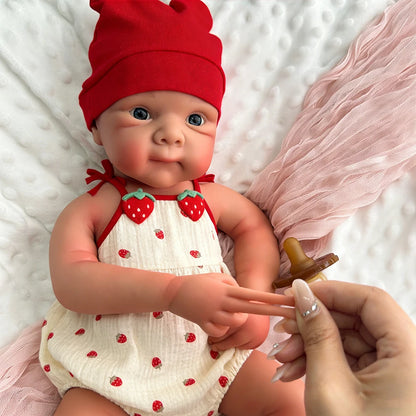 20Inch Open Mouth Bettie Full Soft Silicone Reborn Baby Girl 3D Skin Lifelike Details Doll Emotional Support for Dementia