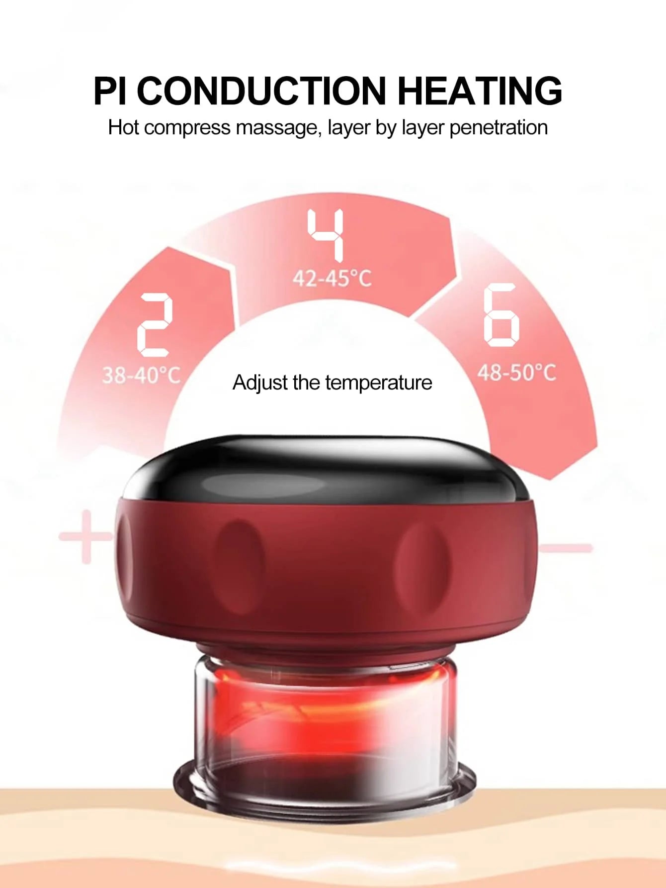 Electric vacuum cupping, scraping, skin massage device, body heating, scraping,suction cup treatment set, health and portabilit