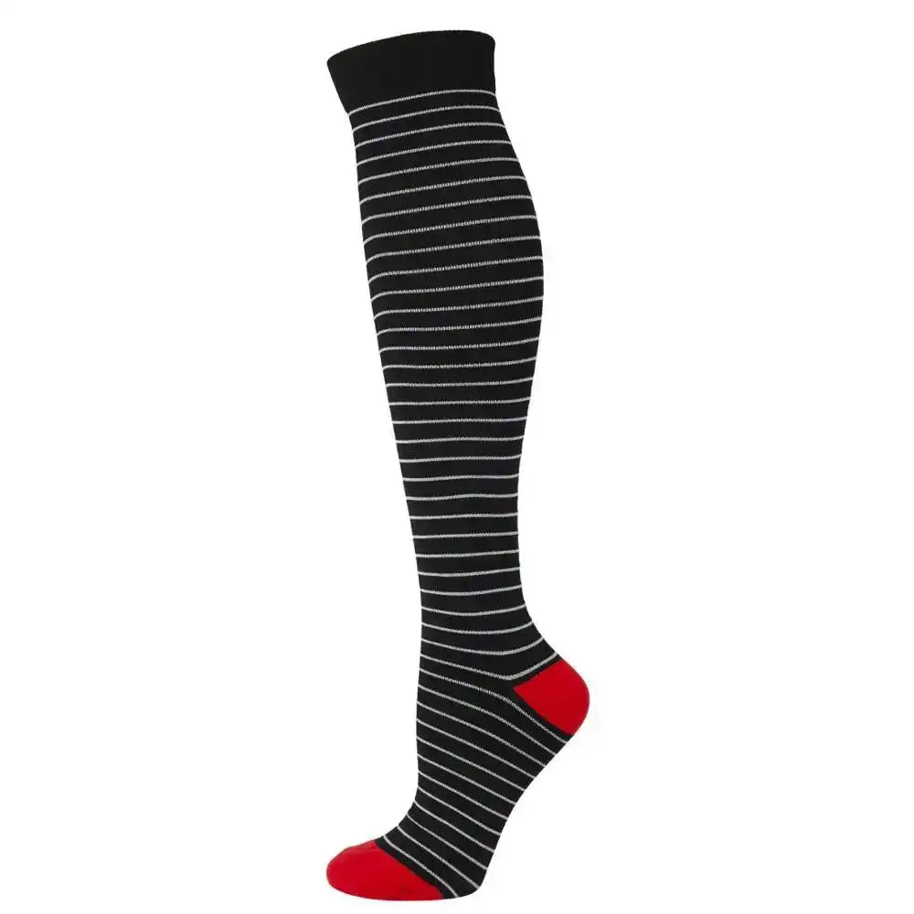 Sport Compression Stockings Funny Pattern Halloween ballon Dot Leg Pressure Running Cycling Multi Color Compress Socks