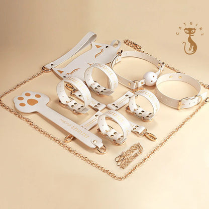 Couple bondage set, sexy PU leather handcuffs, bondage whip, love toy BDSM bondage set, adult toy, suitable for female, couple