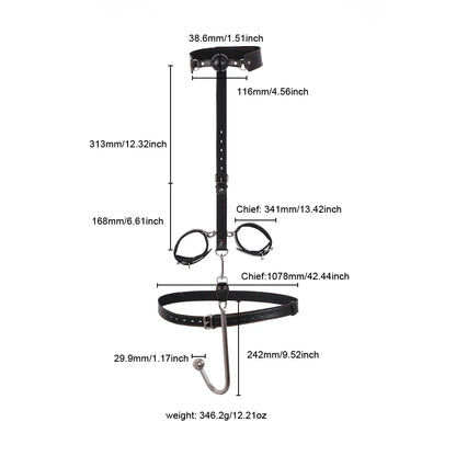 BDSM Sex Toys Adjustable Size Leather Collar Neck Bondage Kit Anal Hook Metal Butt Plug MAdult Games Couple Flirt Sex Toys
