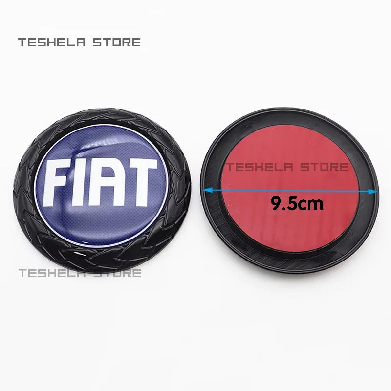 1pcs 3D 95mm ABS Car Front Grille Hood Bonnet Emblem Rear Trunk Bumper Badge Logo Sticker For FIAT Accessories