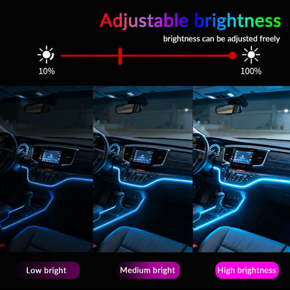 Symphony 18 in 1 RGB LED Car Interior Ambient Light Kit Acrylic Strip Full Color Streamer Atmosphere Lamp Auto Accessories