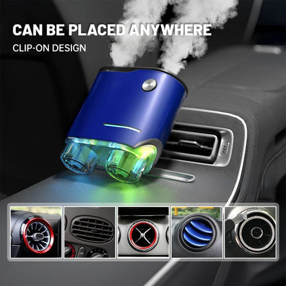 Car air freshener, three strengths adjustable, car aromatherapy machine, portable freshener perfume fragrance